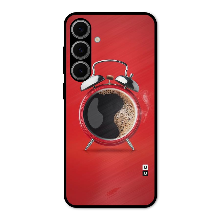 Coffee Clock Metal Back Case for Galaxy S24 FE