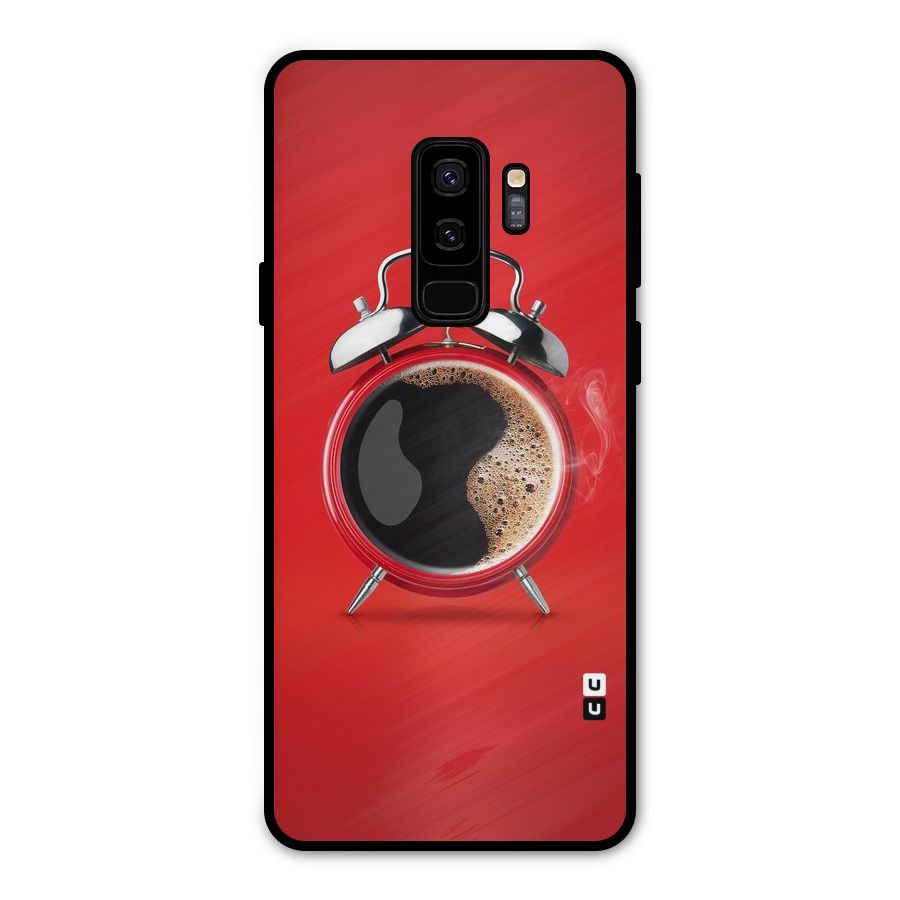 Coffee Clock Metal Back Case for Galaxy S9 Plus