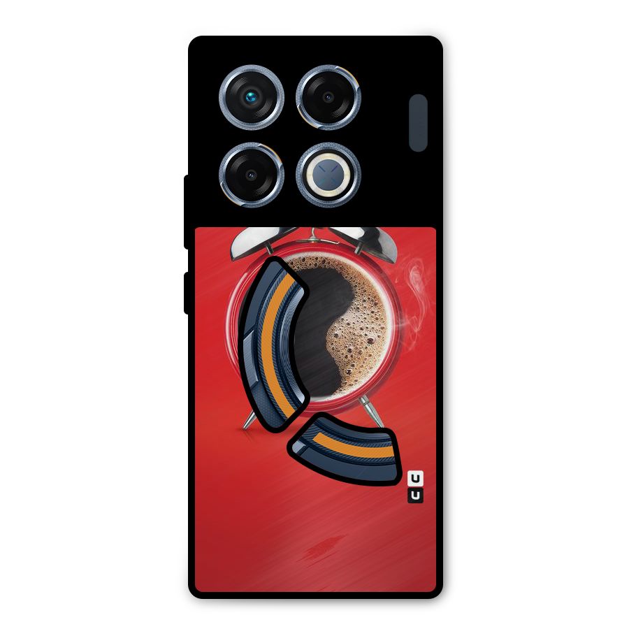 Coffee Clock Metal Back Case for Infinix GT 20 Pro