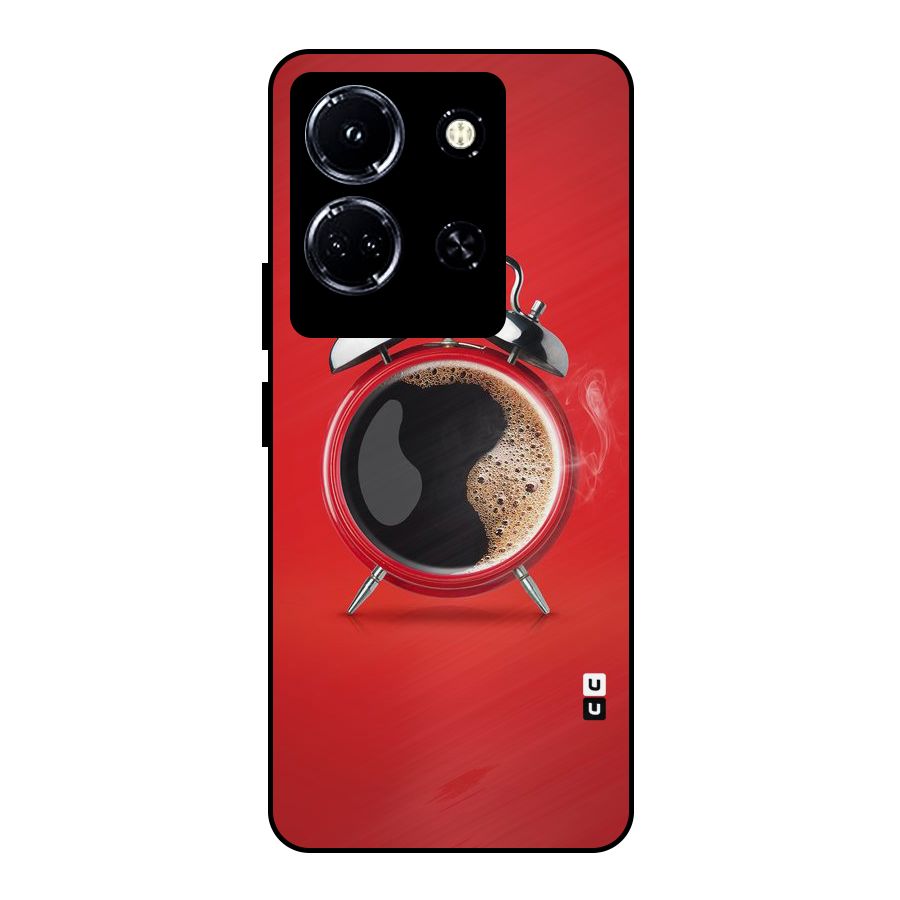 Coffee Clock Metal Back Case for Infinix Note 30 5G