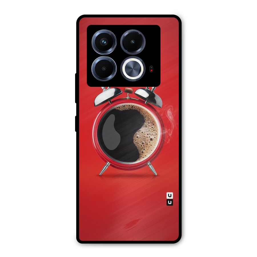 Coffee Clock Metal Back Case for Infinix Note 40 5G