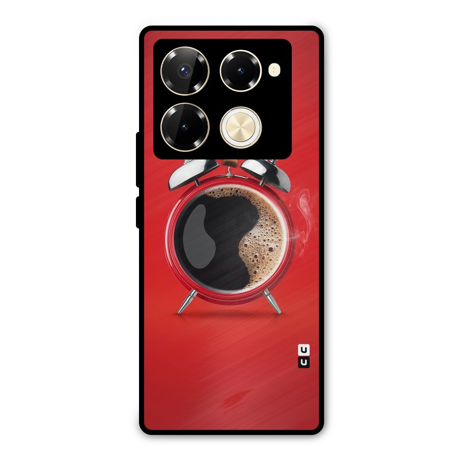 Coffee Clock Metal Back Case for Infinix Note 40 Pro