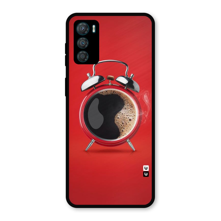 Coffee Clock Metal Back Case for Moto G42
