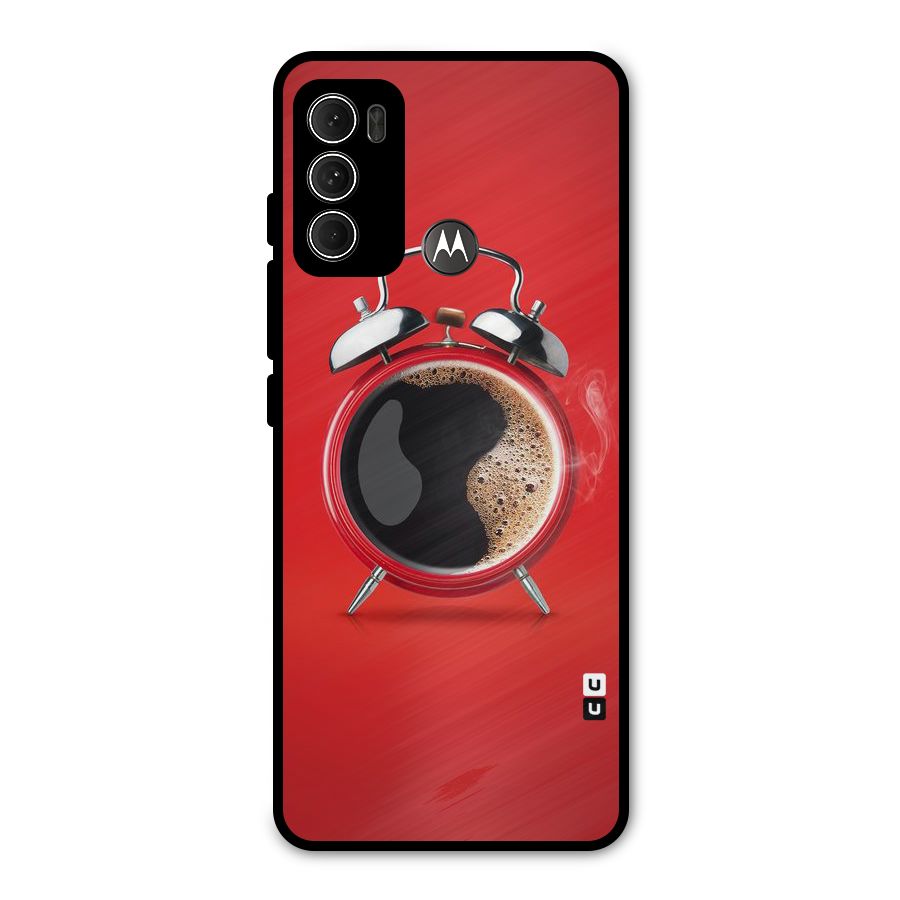 Coffee Clock Metal Back Case for Moto G60