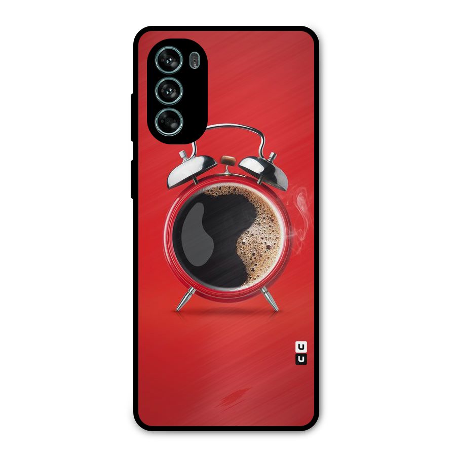 Coffee Clock Metal Back Case for Moto G62