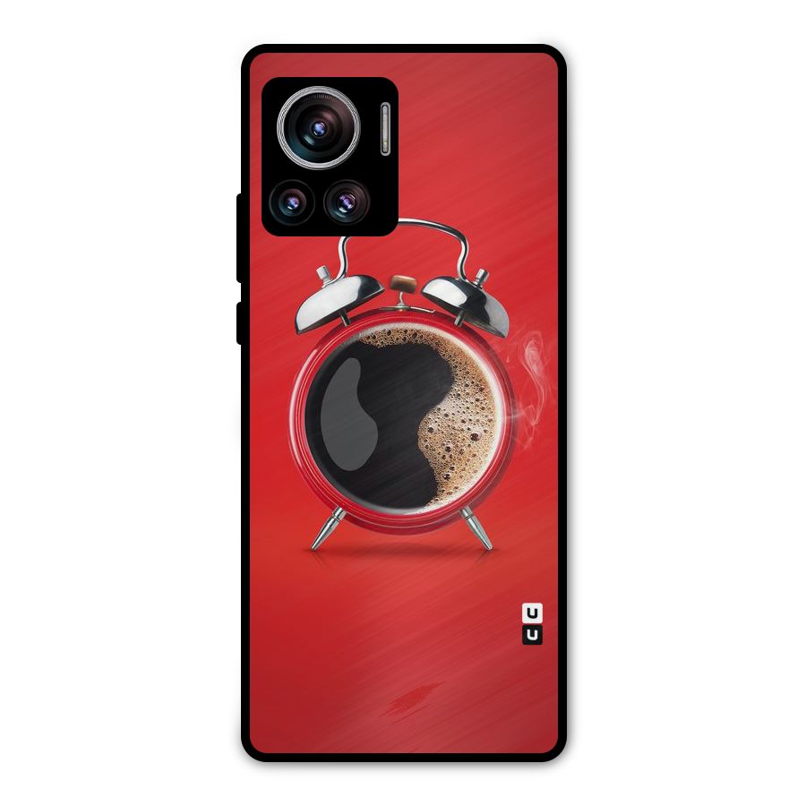 Coffee Clock Metal Back Case for Motorola Edge 30 Ultra