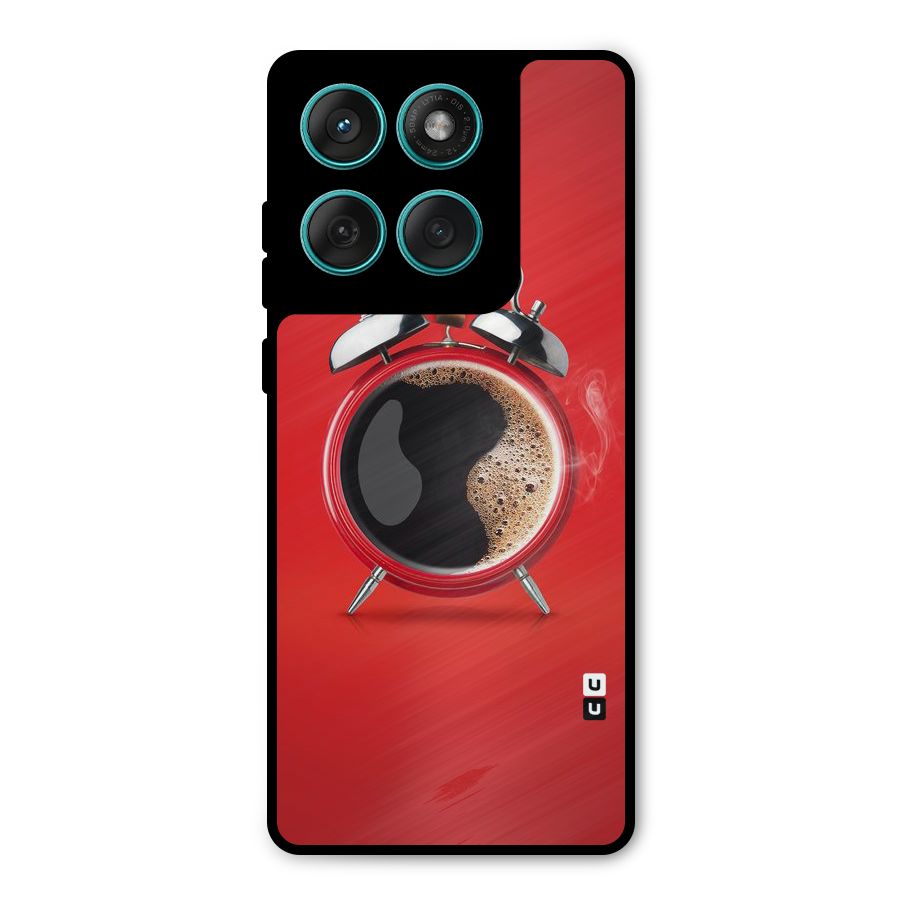 Coffee Clock Metal Back Case for Motorola Edge 60
