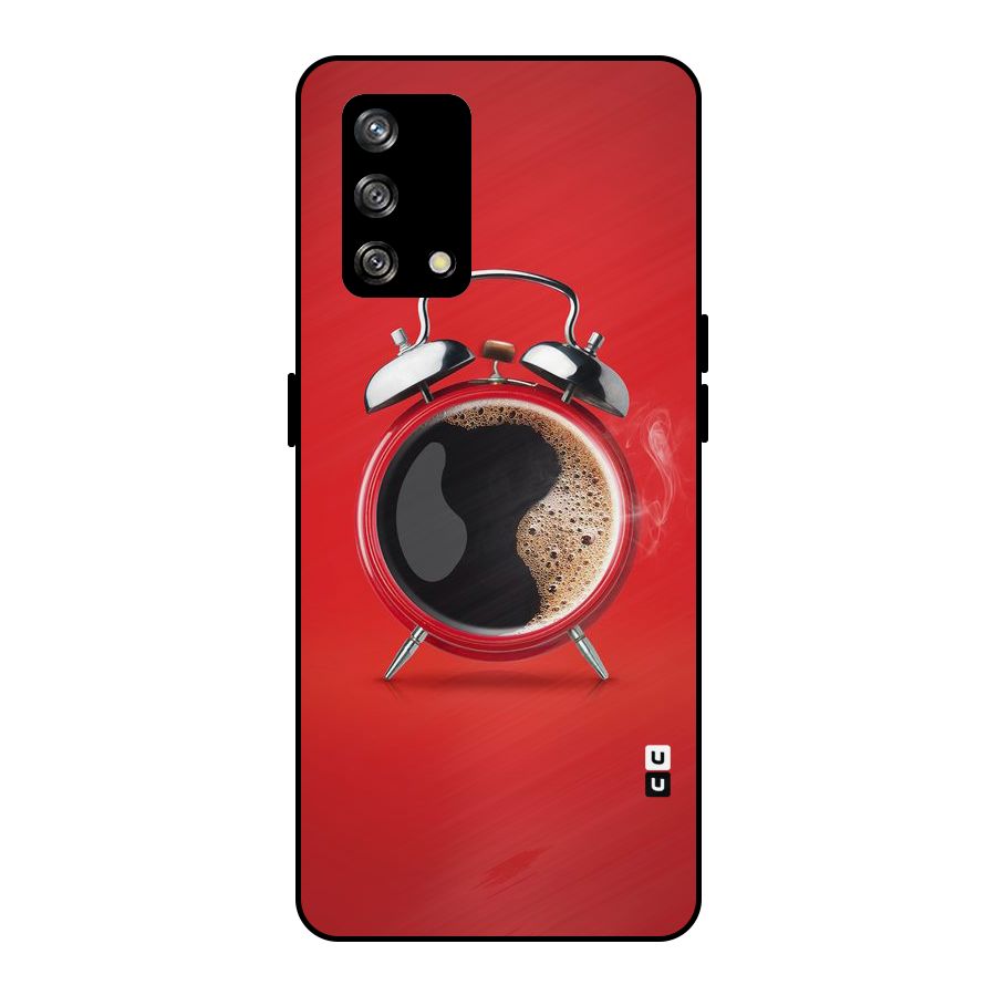 Coffee Clock Metal Back Case for Oppo F19