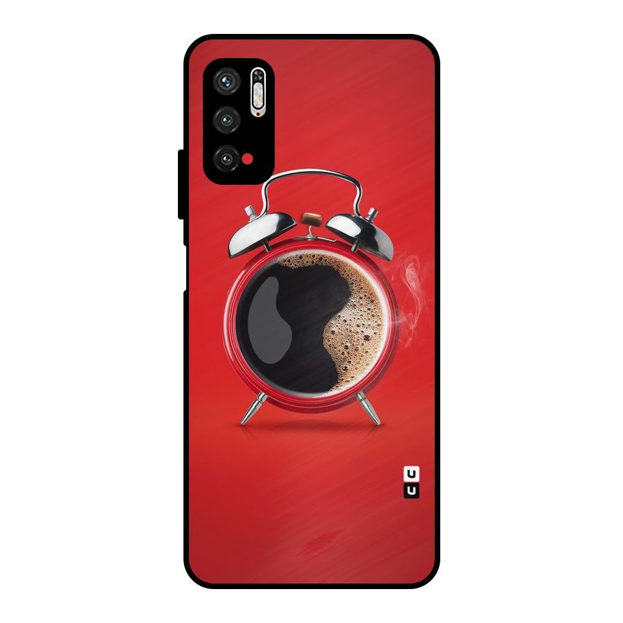 Coffee Clock Metal Back Case for Poco M3 Pro 5G