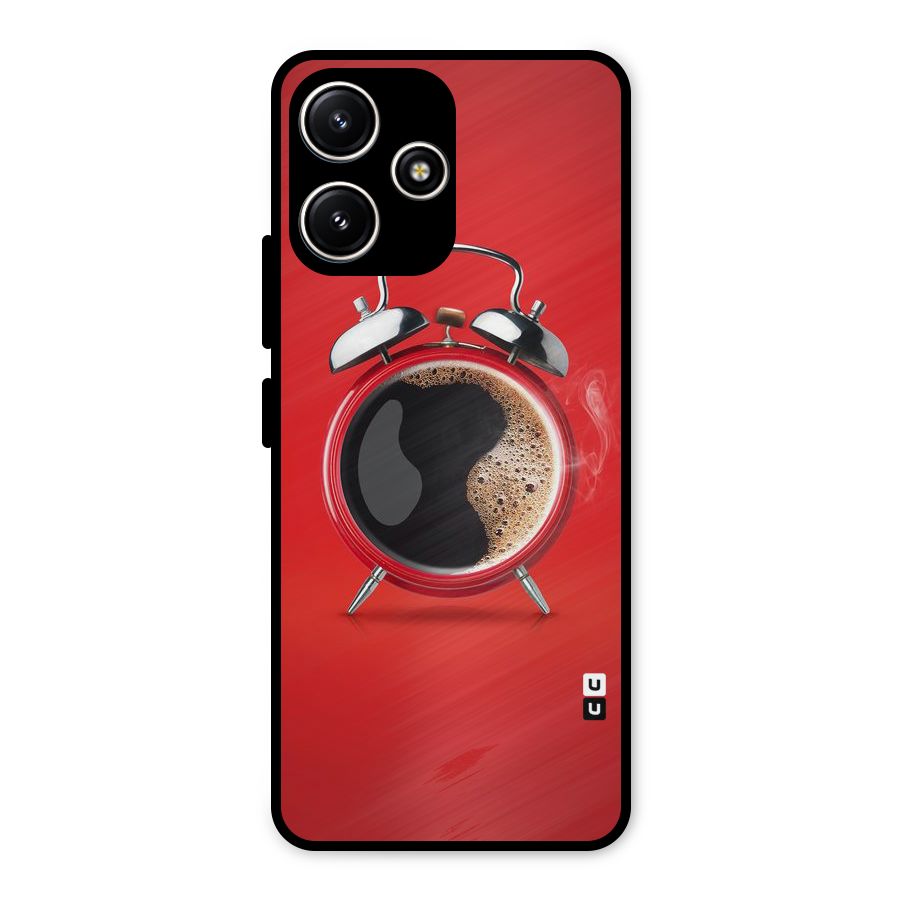 Coffee Clock Metal Back Case for Poco M6 Pro