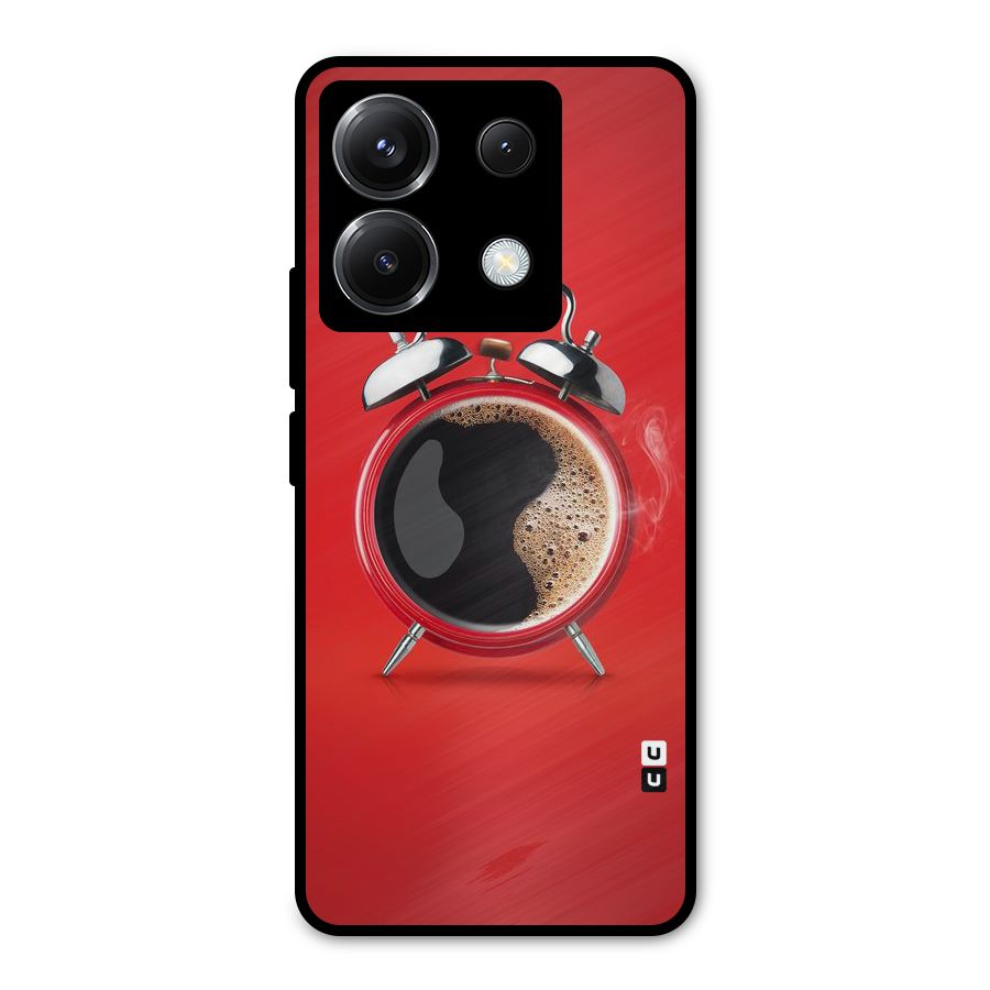 Coffee Clock Metal Back Case for Poco X6