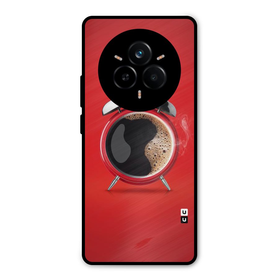 Coffee Clock Metal Back Case for Realme 14 Pro