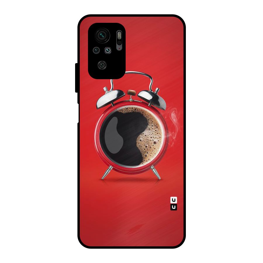 Coffee Clock Metal Back Case for Redmi Note 10