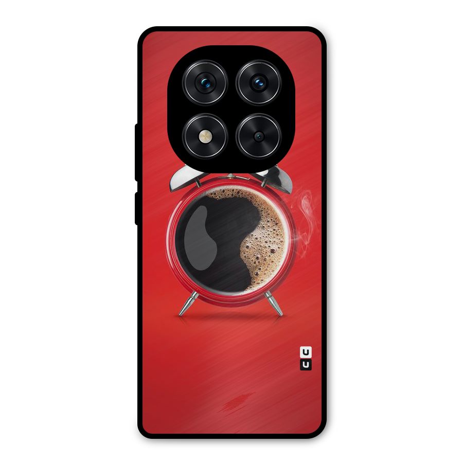 Coffee Clock Metal Back Case for Redmi Note 14 Pro 5G