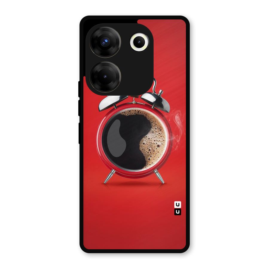 Coffee Clock Metal Back Case for Tecno Camon 20
