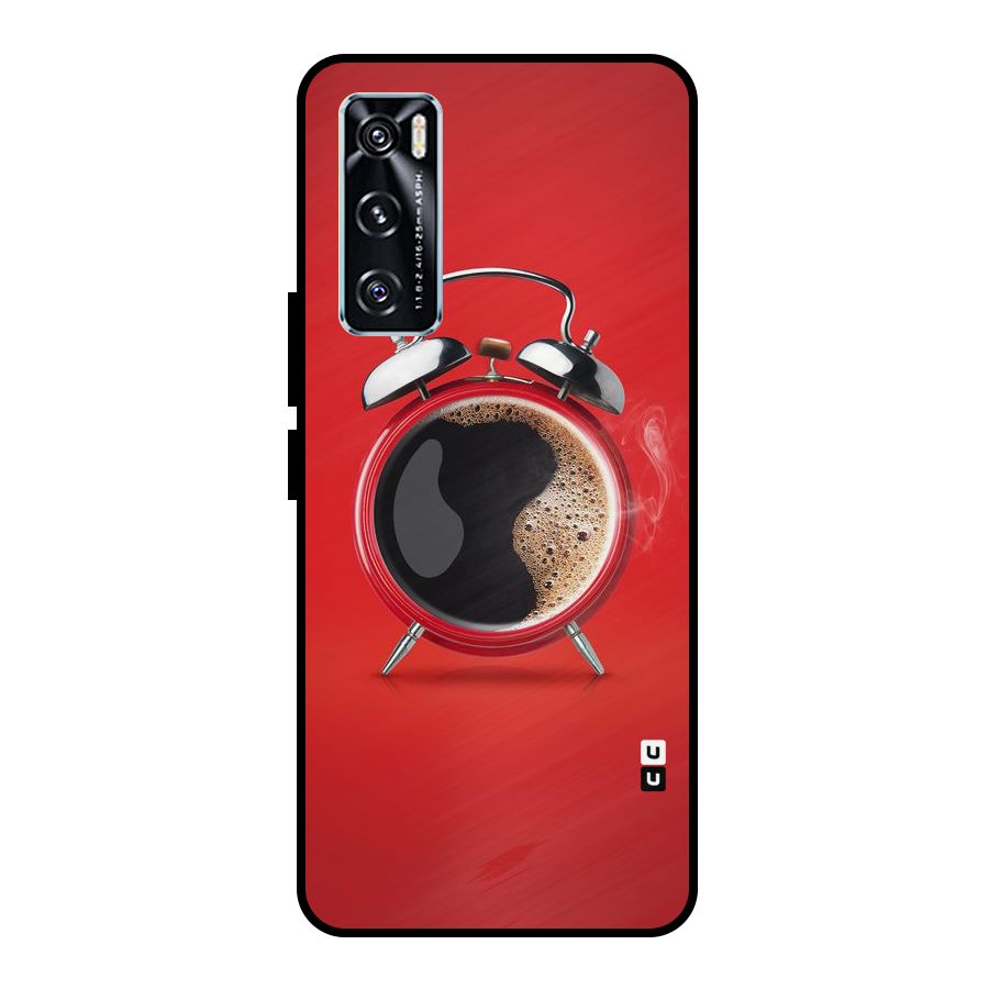 Coffee Clock Metal Back Case for Vivo V20 SE