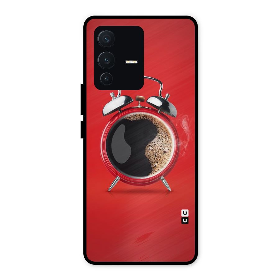 Coffee Clock Metal Back Case for Vivo V23 5G