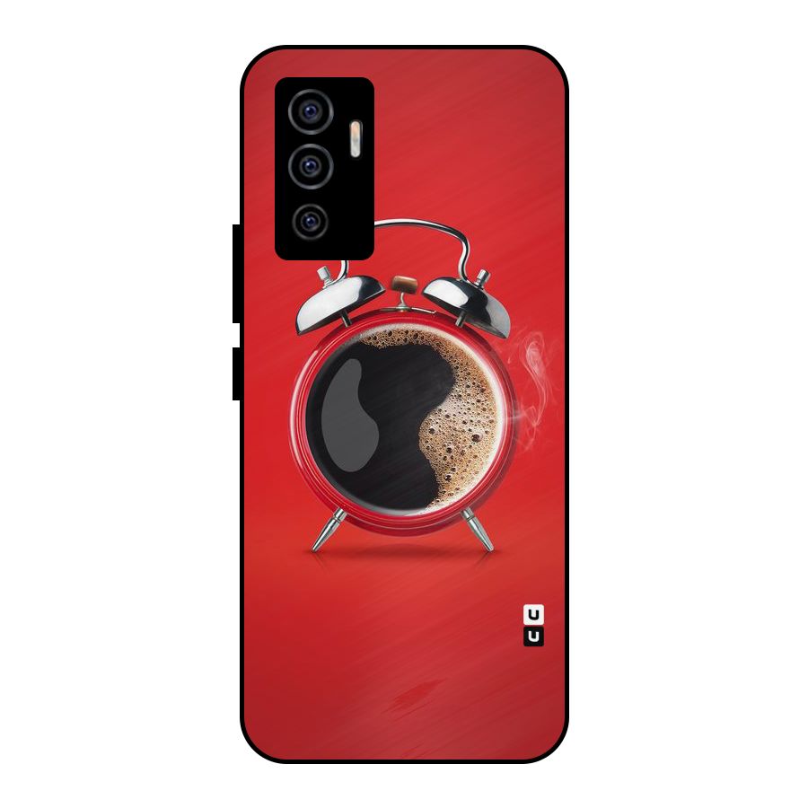 Coffee Clock Metal Back Case for Vivo V23e