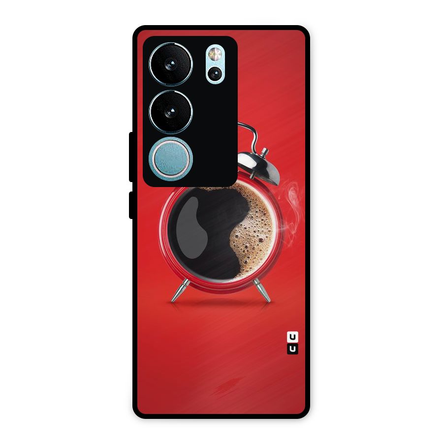 Coffee Clock Metal Back Case for Vivo V29