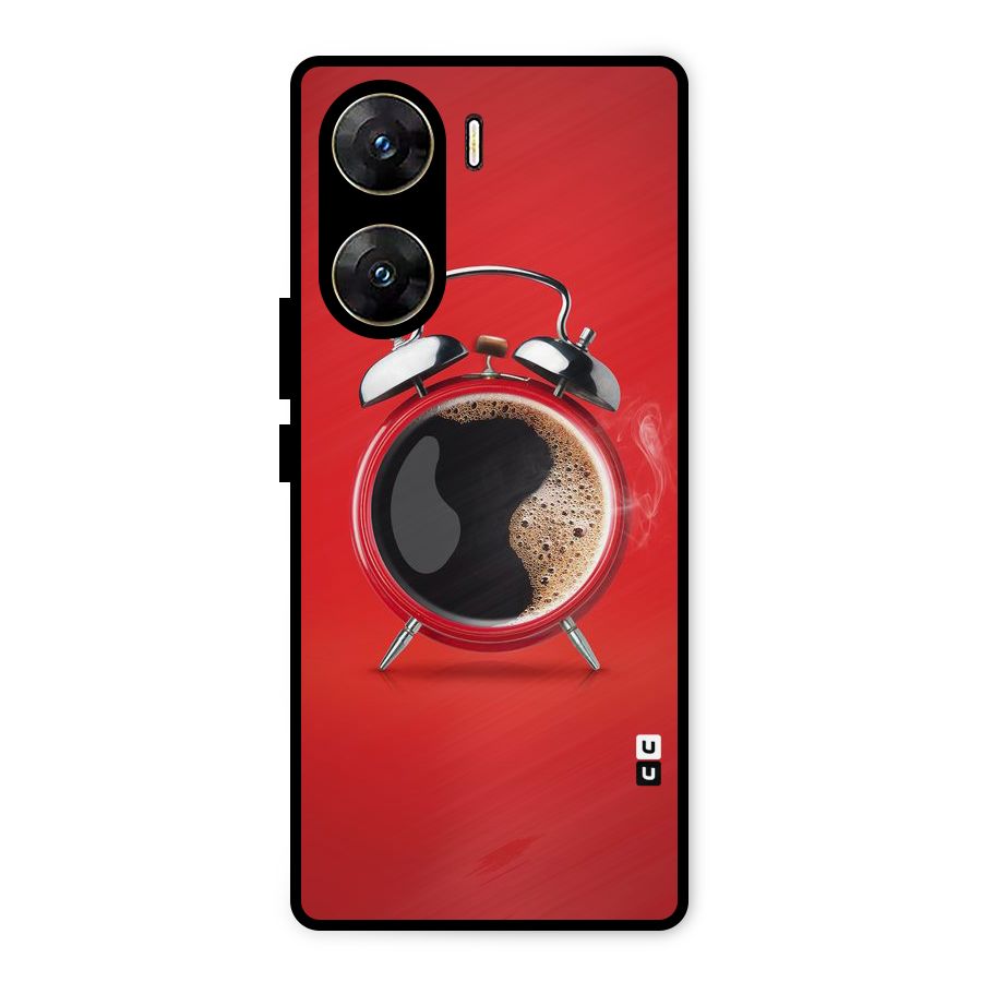 Coffee Clock Metal Back Case for Vivo V29e