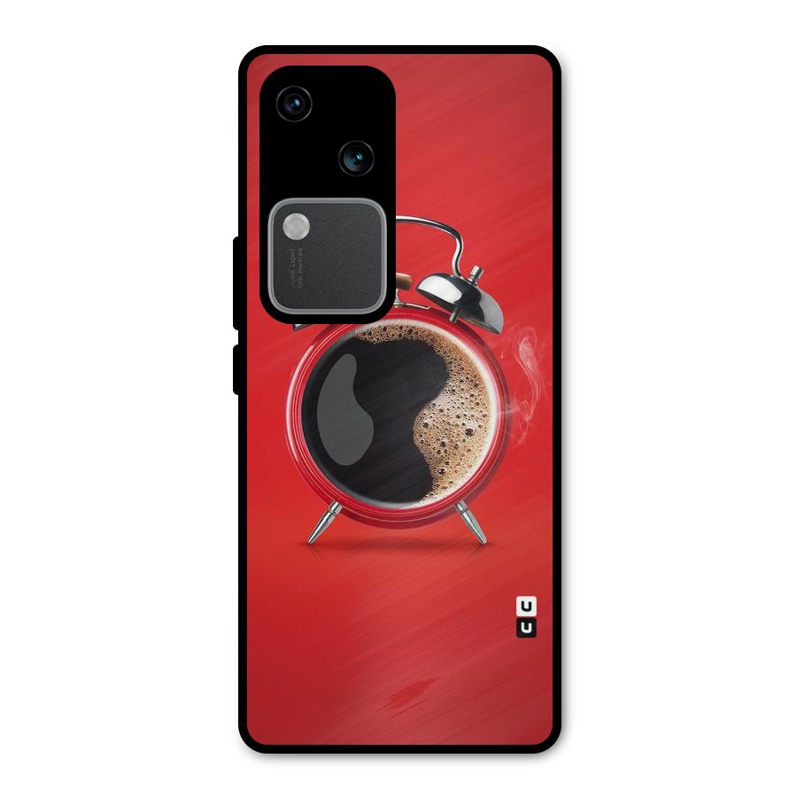 Coffee Clock Metal Back Case for Vivo V30