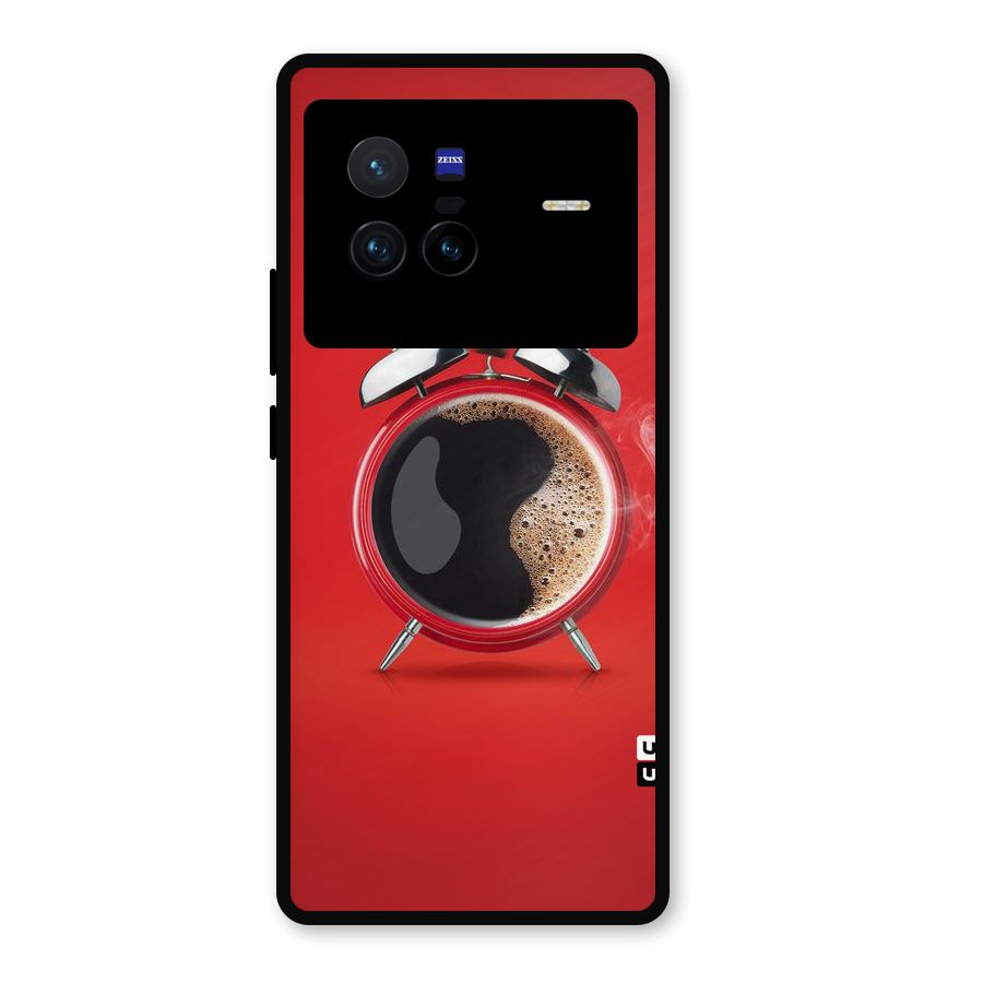 Coffee Clock Metal Back Case for Vivo X80