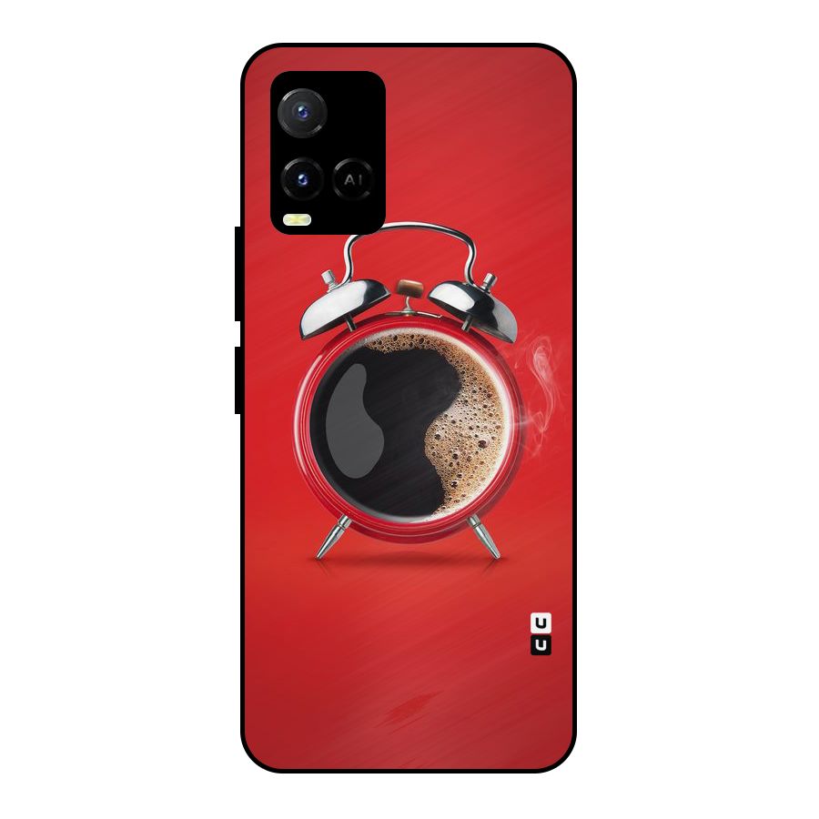 Coffee Clock Metal Back Case for Vivo Y21