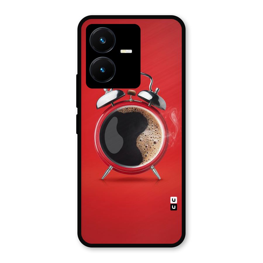 Coffee Clock Metal Back Case for Vivo Y22