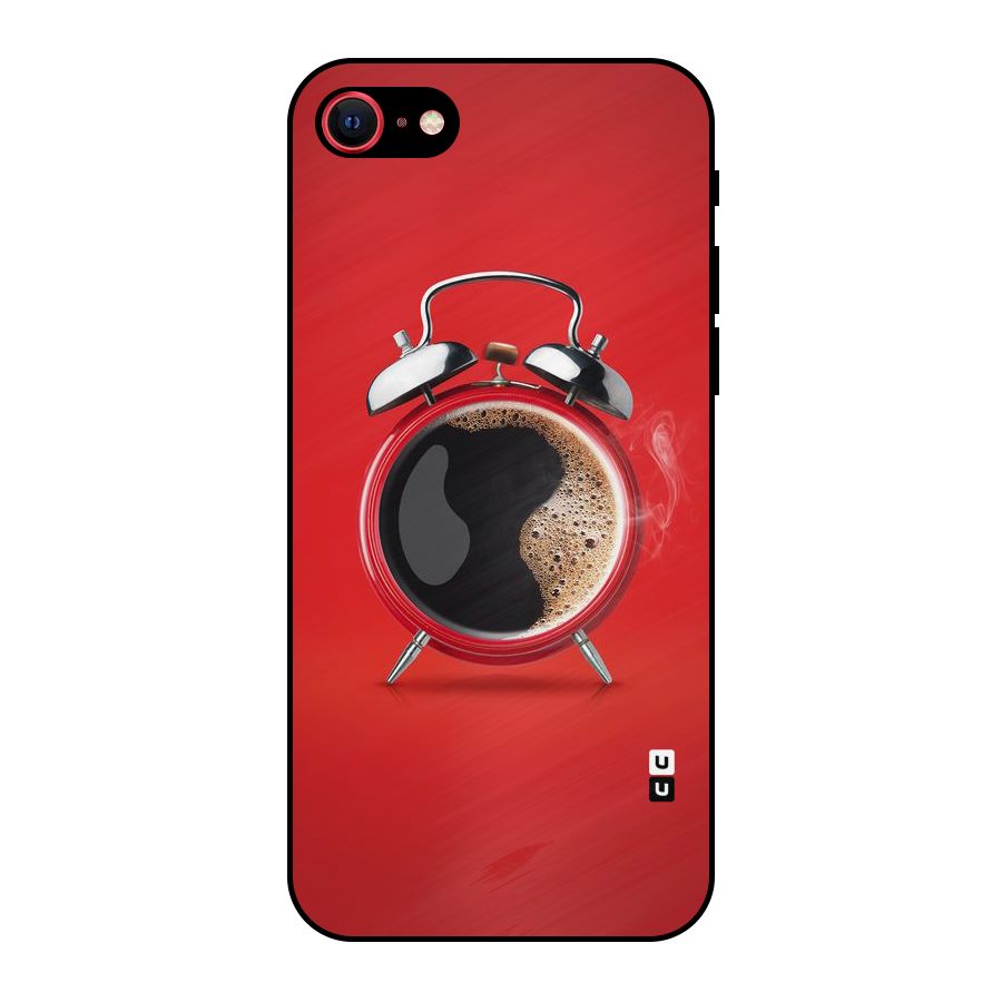 Coffee Clock Metal Back Case for iPhone SE 2020
