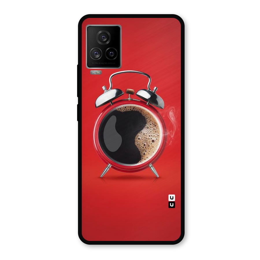 Coffee Clock Metal Back Case for iQOO 7 Legend 5G