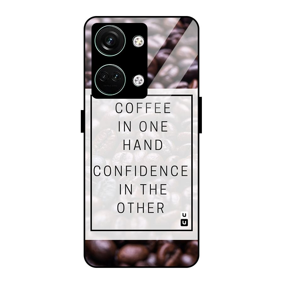 Coffee Confidence Quote Glass Back Case for Oneplus Nord 3