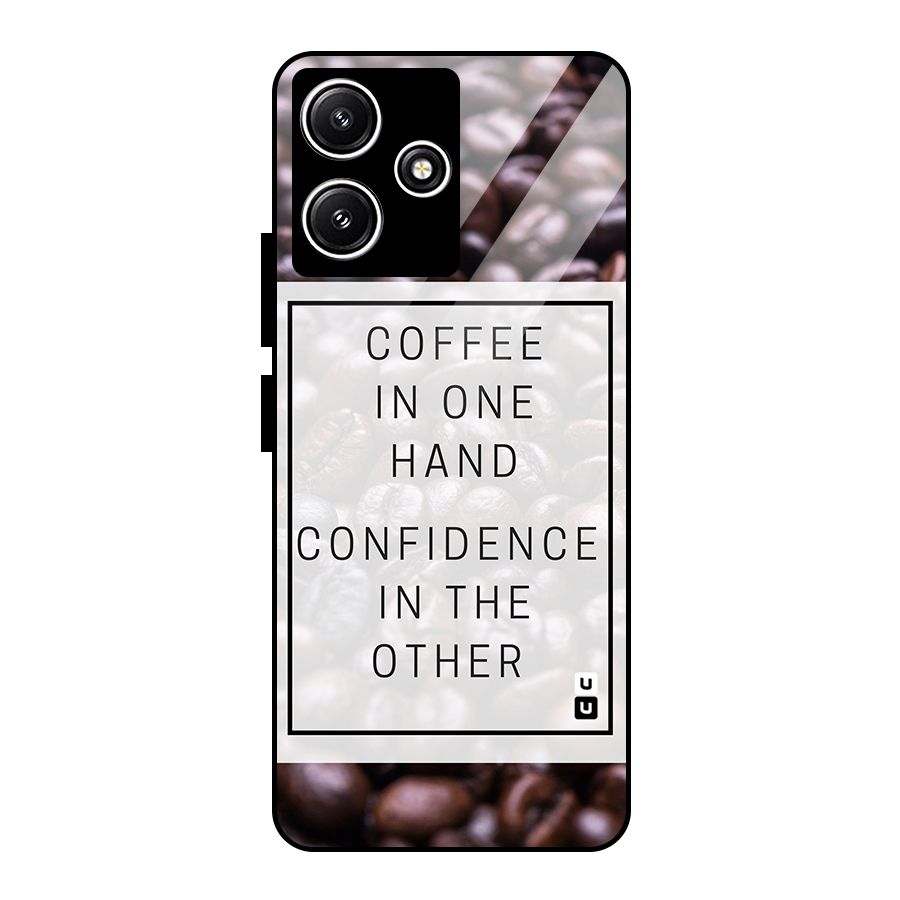 Coffee Confidence Quote Glass Back Case for Redmi 12 5G