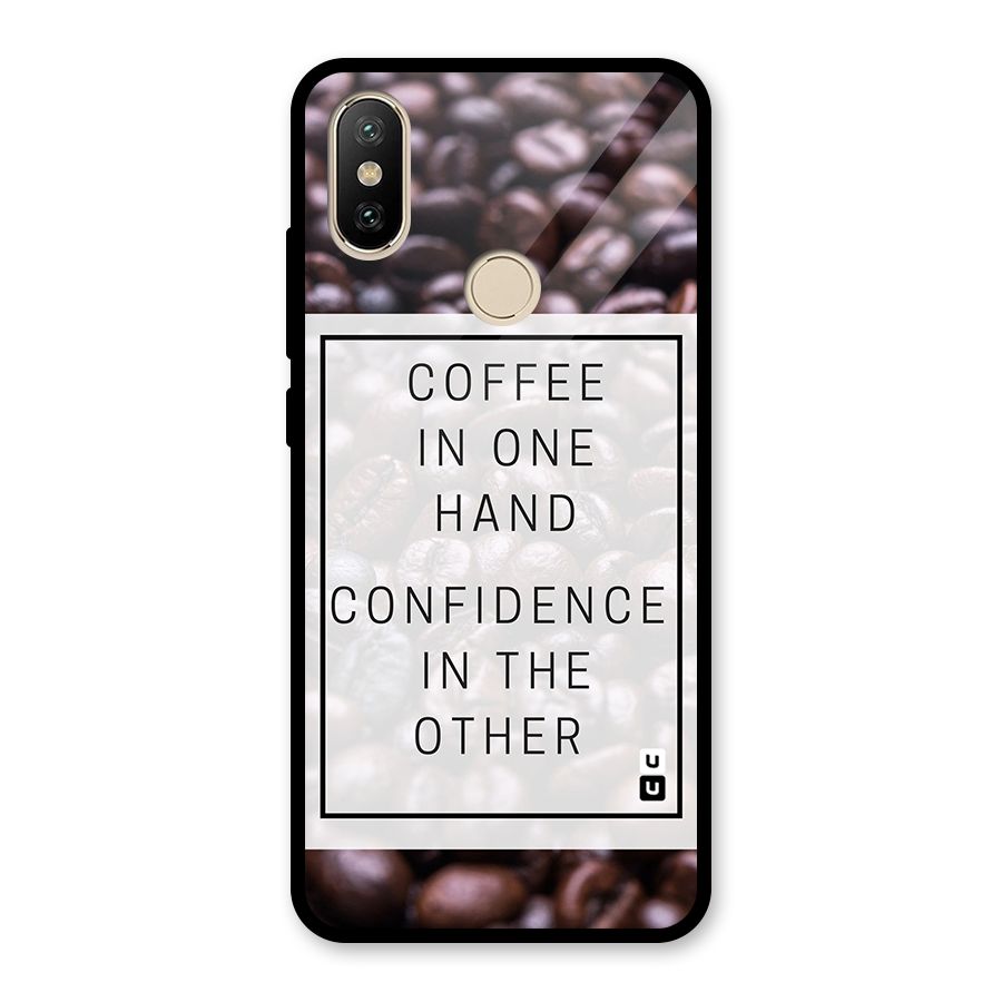 Coffee Confidence Quote Glass Back Case for Redmi A2