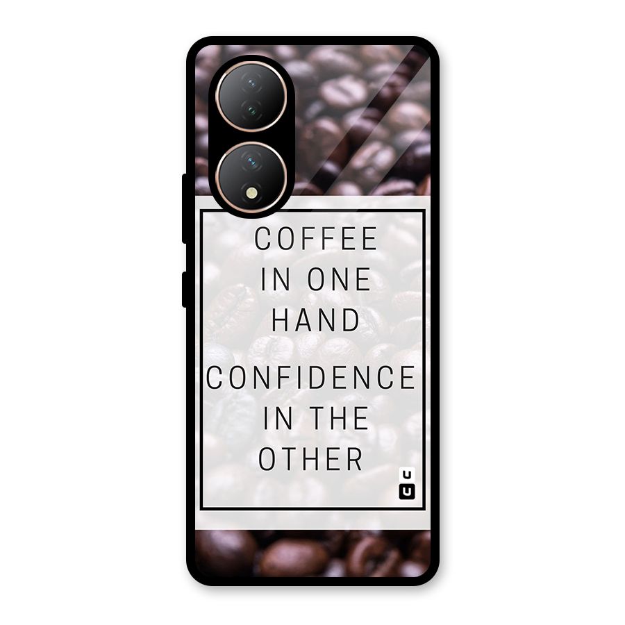 Coffee Confidence Quote Glass Back Case for Vivo Y100A