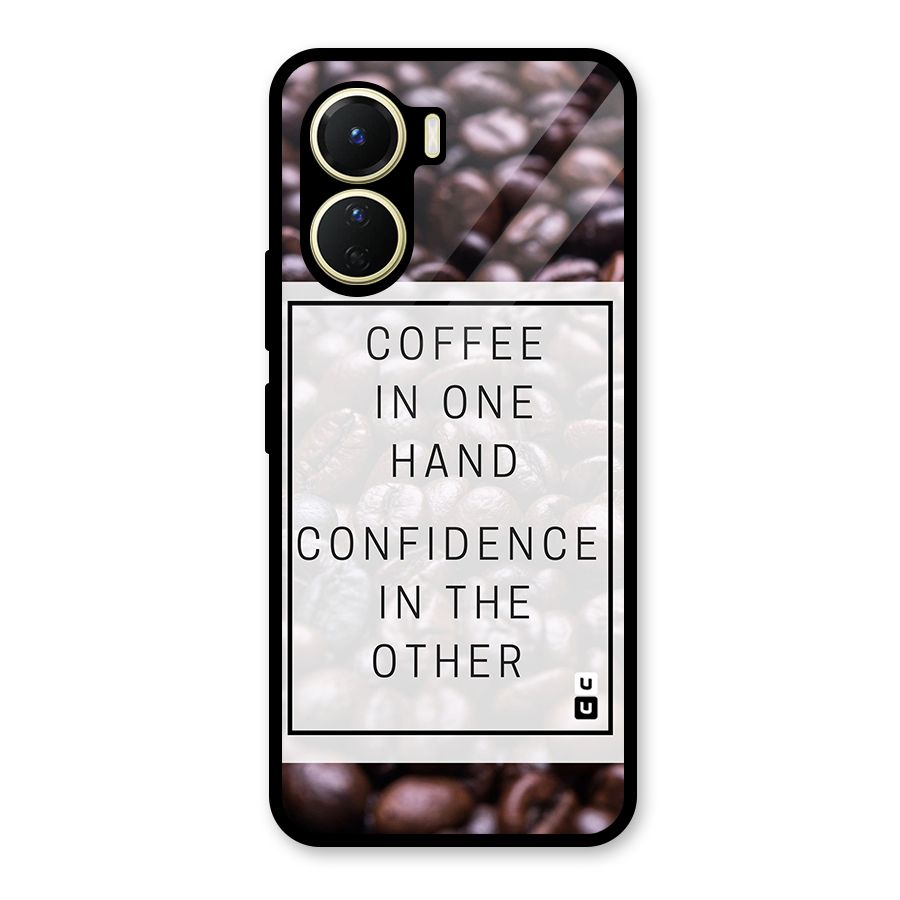 Coffee Confidence Quote Glass Back Case for Vivo Y16