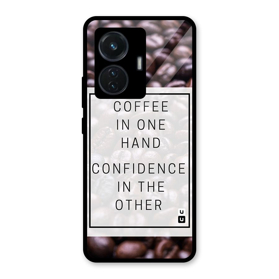 Coffee Confidence Quote Glass Back Case for iQOO Z6 44W