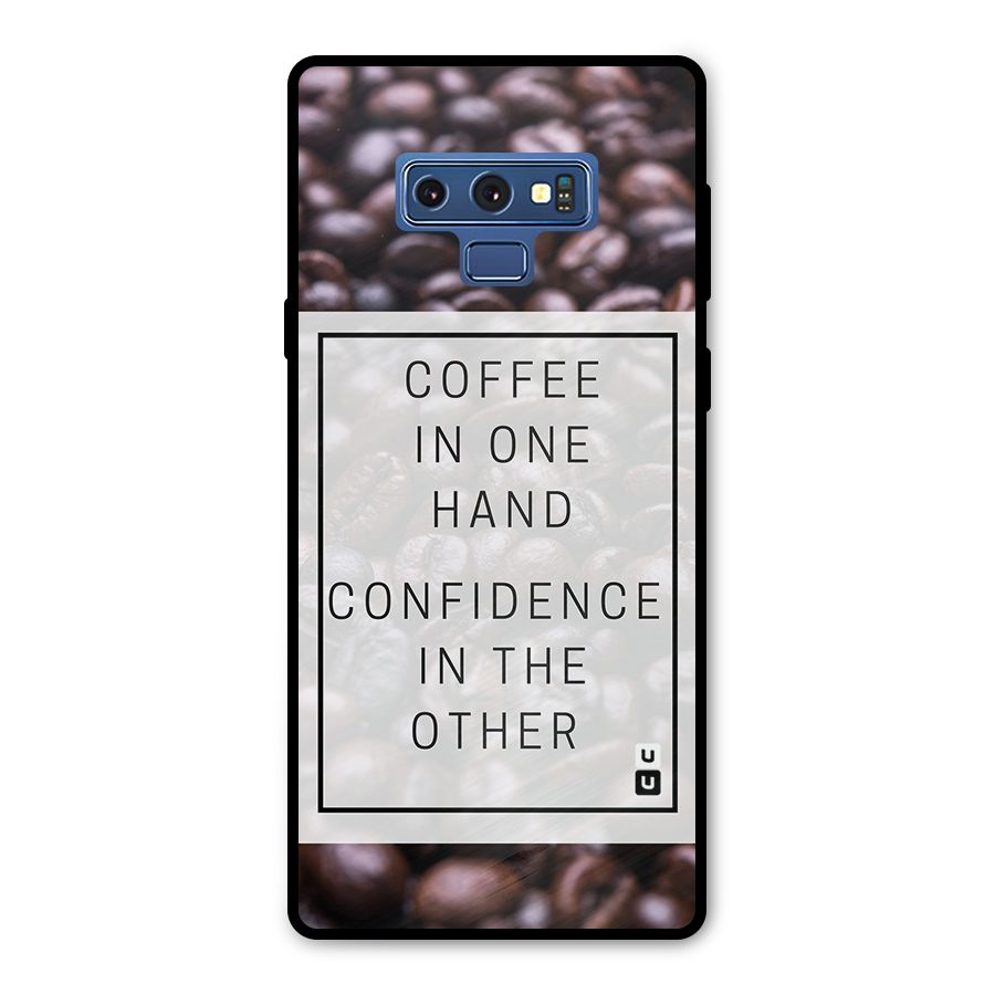 Coffee Confidence Quote Metal Back Case for Galaxy Note 9