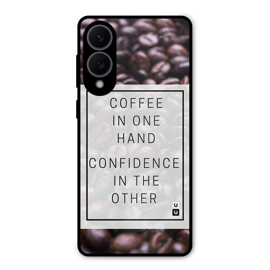Coffee Confidence Quote Metal Back Case for Galaxy S25 Edge