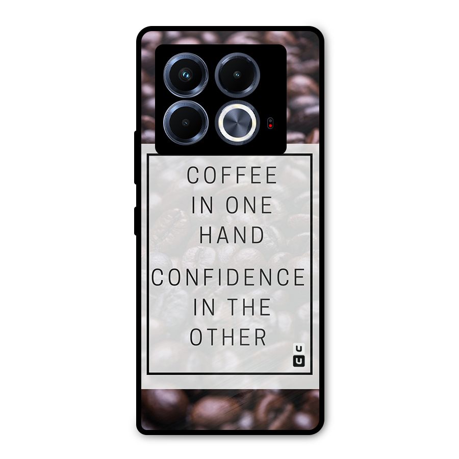 Coffee Confidence Quote Metal Back Case for Infinix Note 40 5G