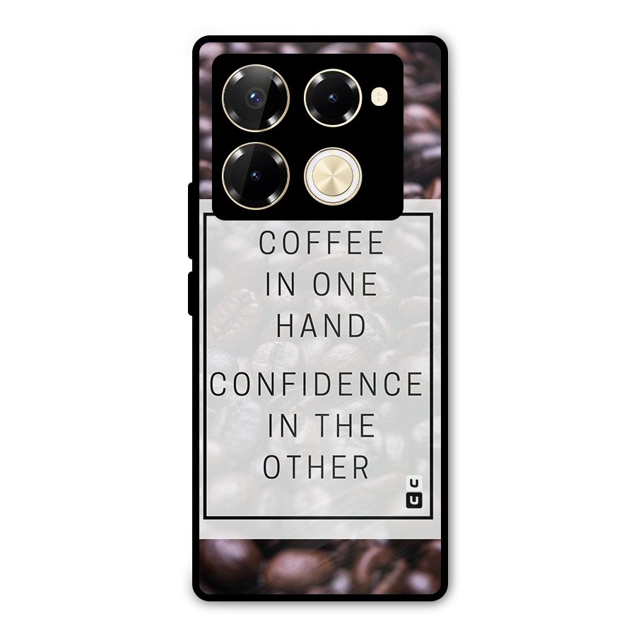 Coffee Confidence Quote Metal Back Case for Infinix Note 40 Pro Plus