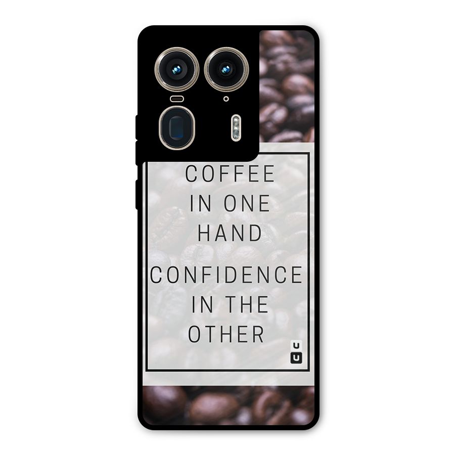 Coffee Confidence Quote Metal Back Case for Motorola Edge 50 Ultra