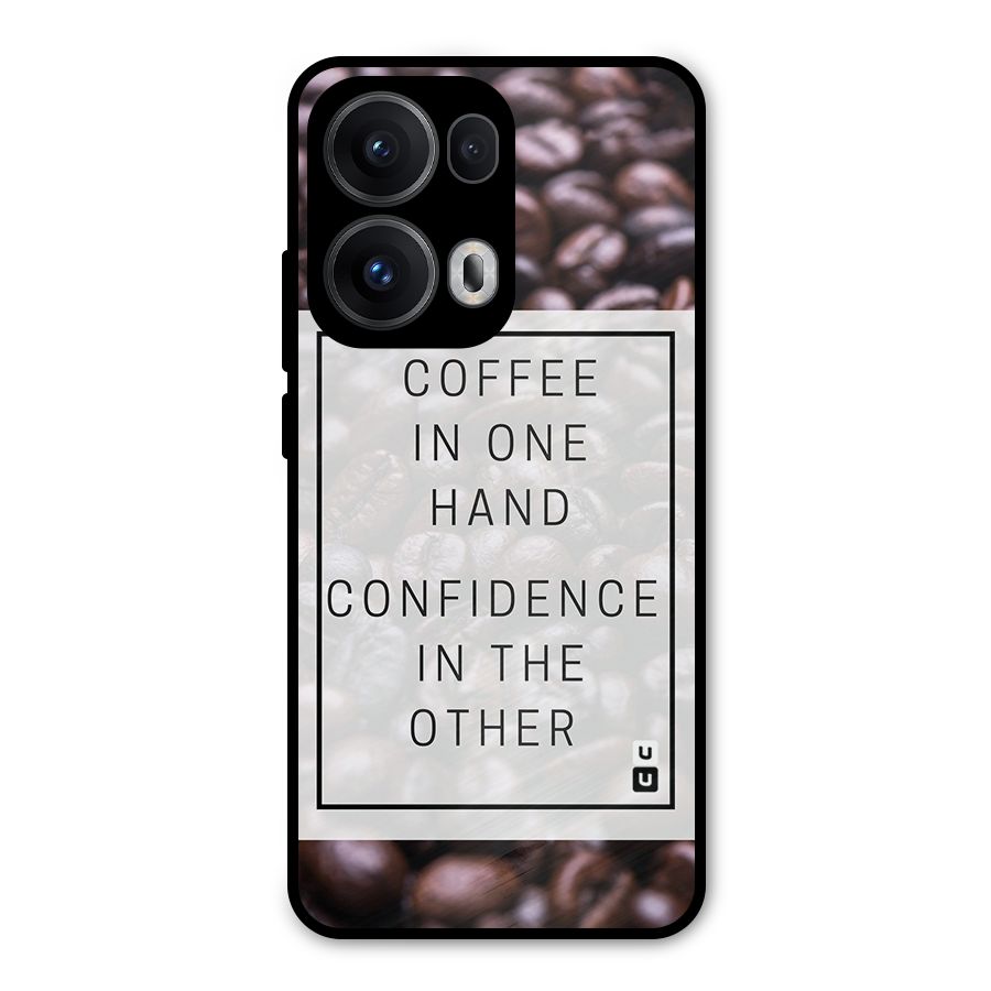 Coffee Confidence Quote Metal Back Case for Oppo Reno13 Pro