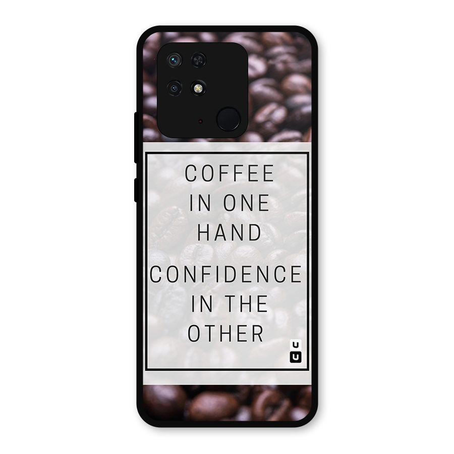 Coffee Confidence Quote Metal Back Case for Redmi 10