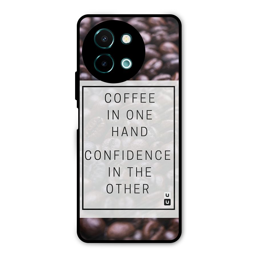 Coffee Confidence Quote Metal Back Case for Vivo Y58