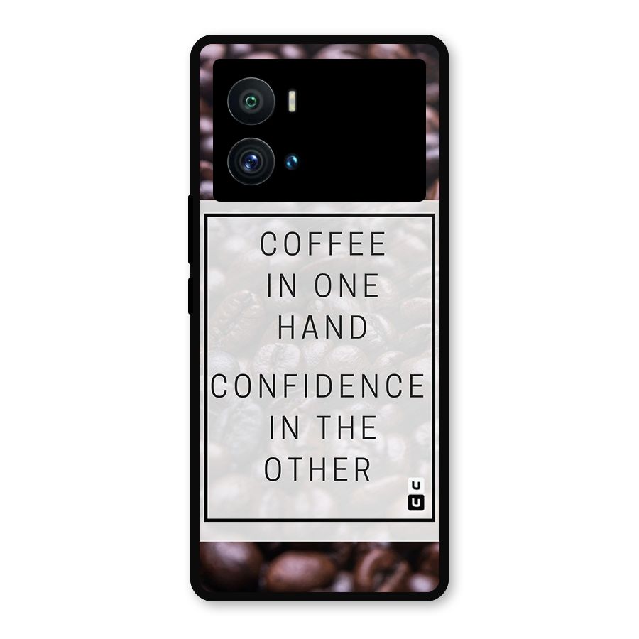Coffee Confidence Quote Metal Back Case for iQOO 9 Pro