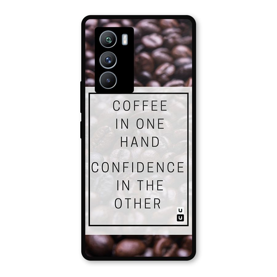 Coffee Confidence Quote Metal Back Case for iQOO 9 SE