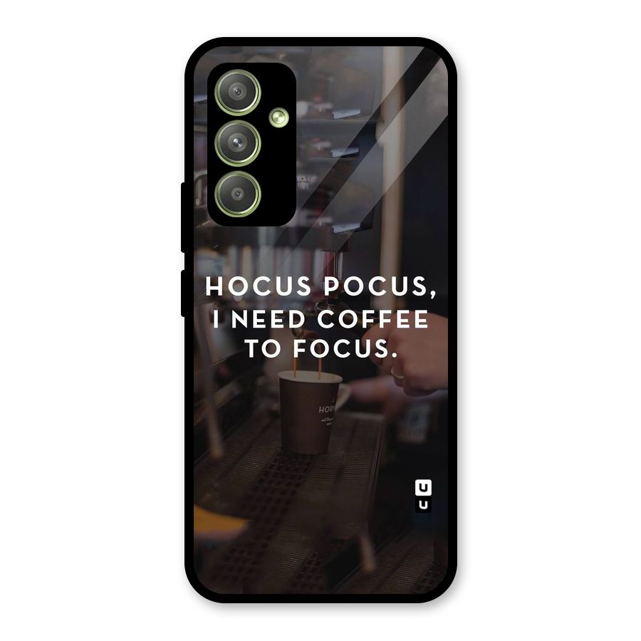 Coffee Focus Glass Back Case for Galaxy A54