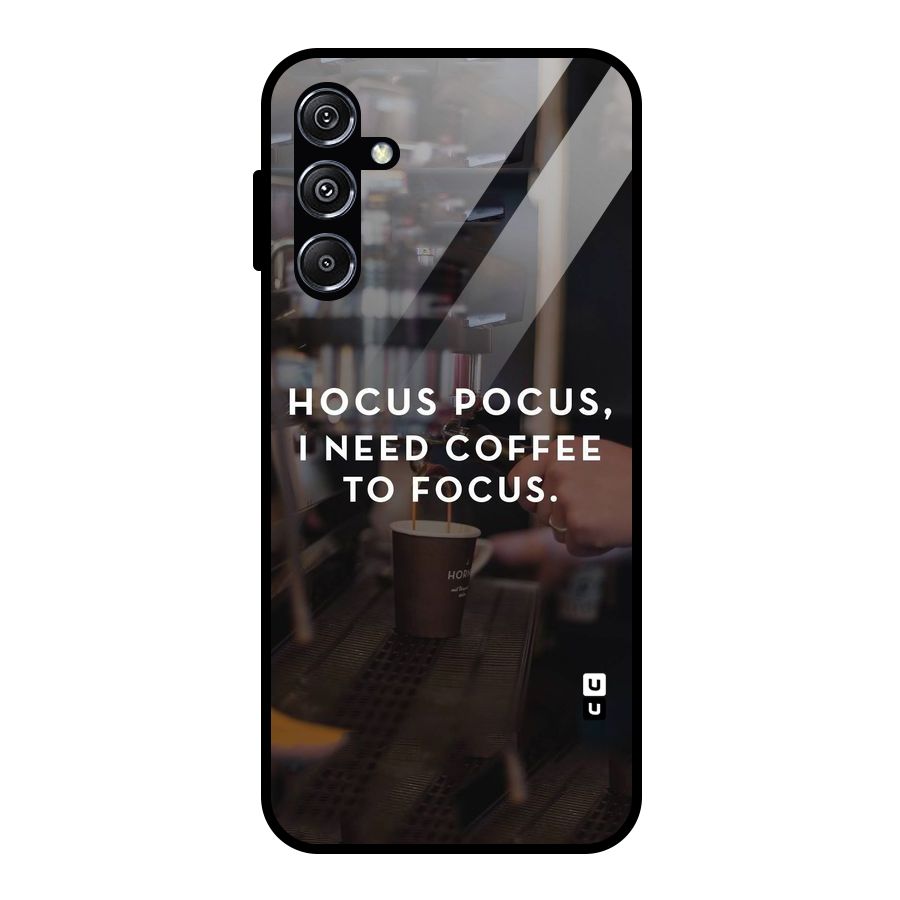 Coffee Focus Glass Back Case for Galaxy M34 5G