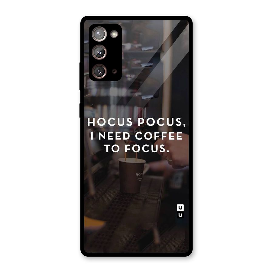 Coffee Focus Glass Back Case for Galaxy Note 20