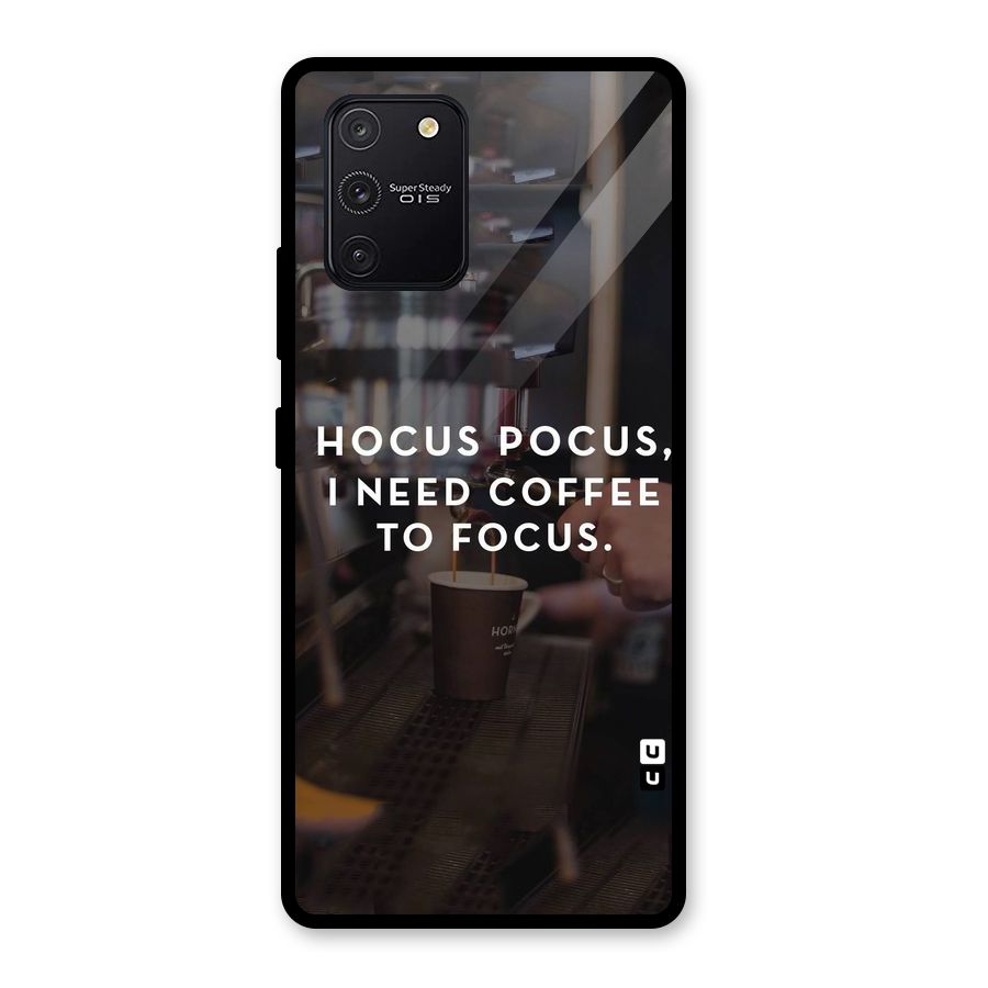 Coffee Focus Glass Back Case for Galaxy S10 Lite